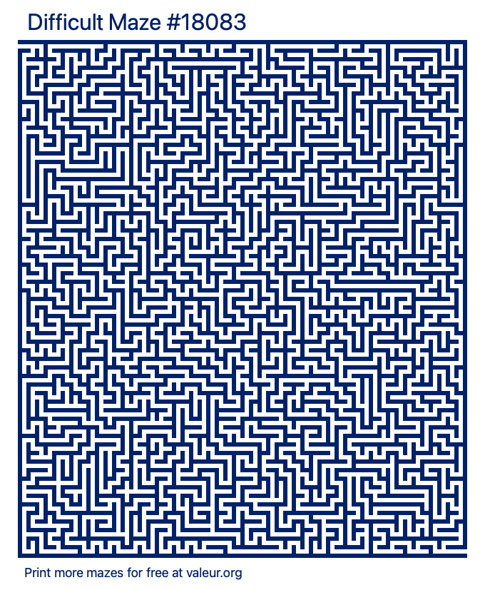 Free Printable Difficult Maze number 18083
