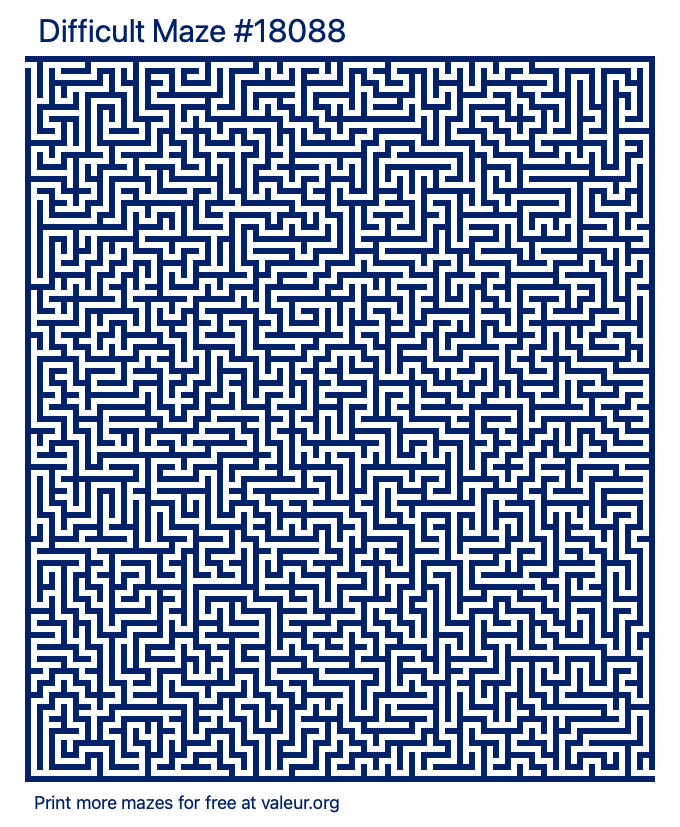 Free Printable Difficult Maze number 18088