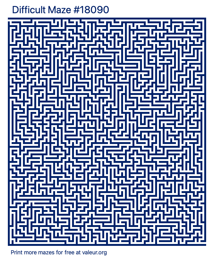 Free Printable Difficult Maze number 18090