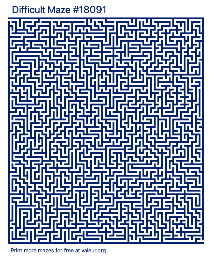 Free Printable Difficult Maze number 18091