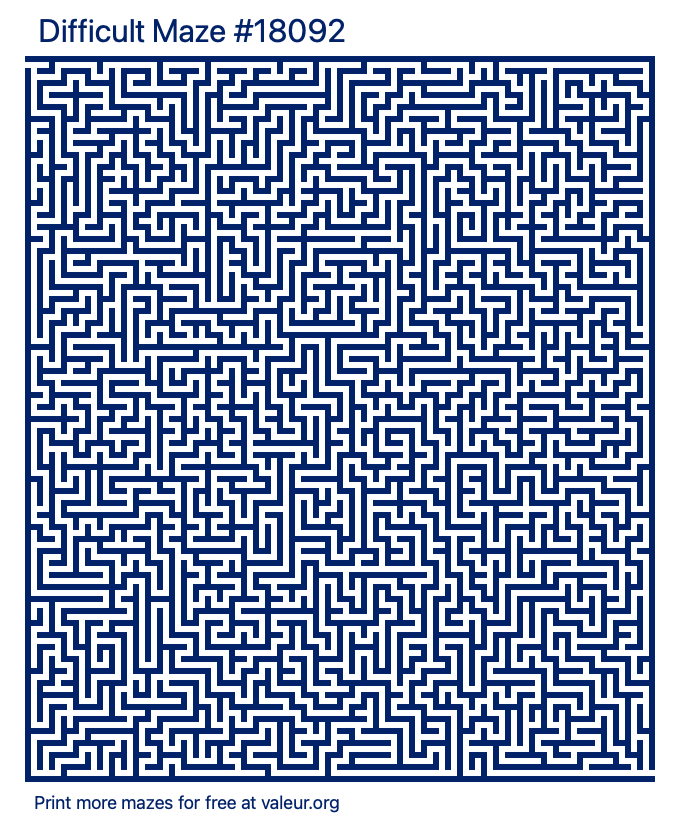 Free Printable Difficult Maze number 18092