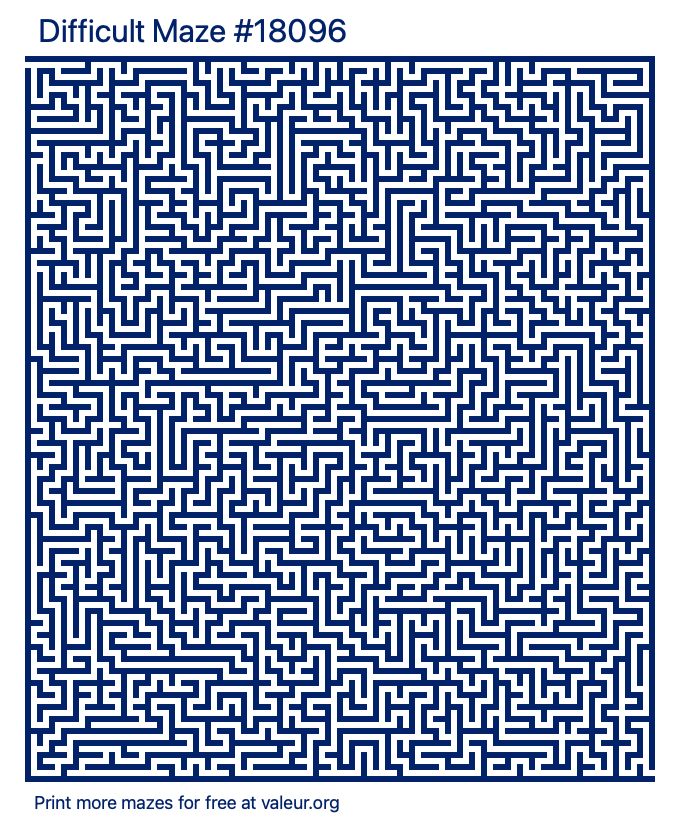 Free Printable Difficult Maze number 18096