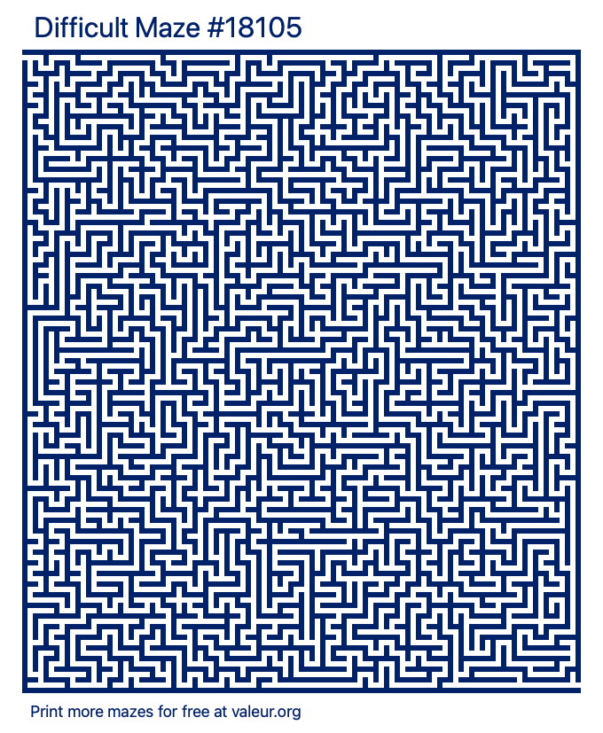 Free Printable Difficult Maze number 18105