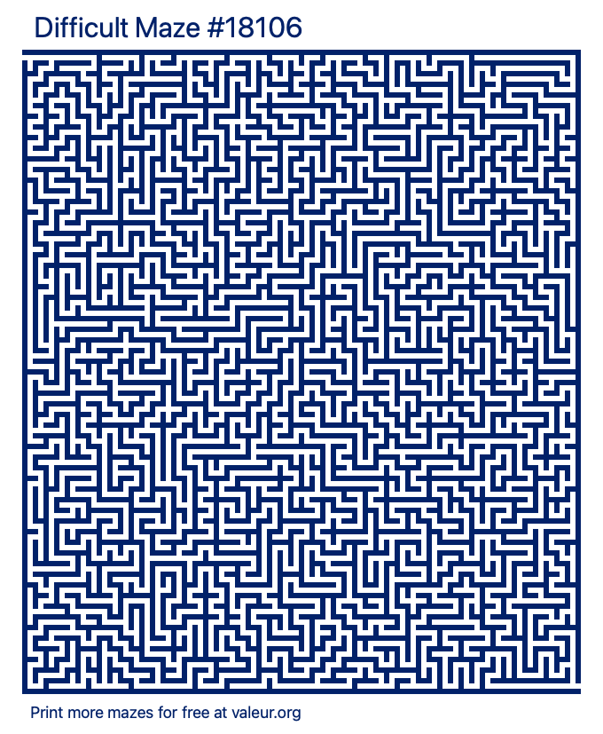 Free Printable Difficult Maze number 18106