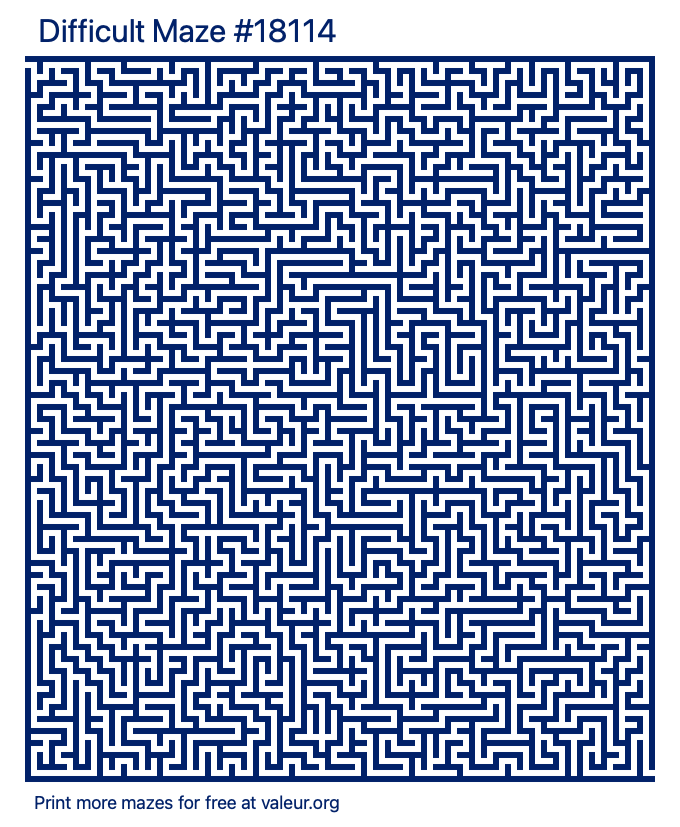 Free Printable Difficult Maze number 18114