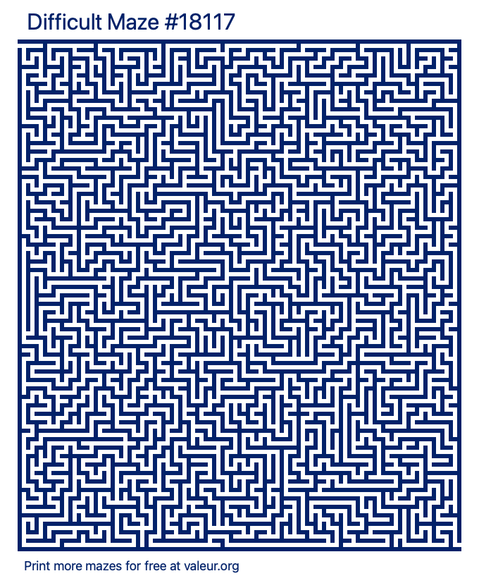 Free Printable Difficult Maze number 18117