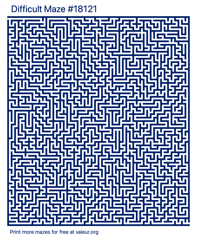 Free Printable Difficult Maze number 18121