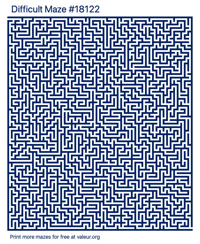 Free Printable Difficult Maze number 18122