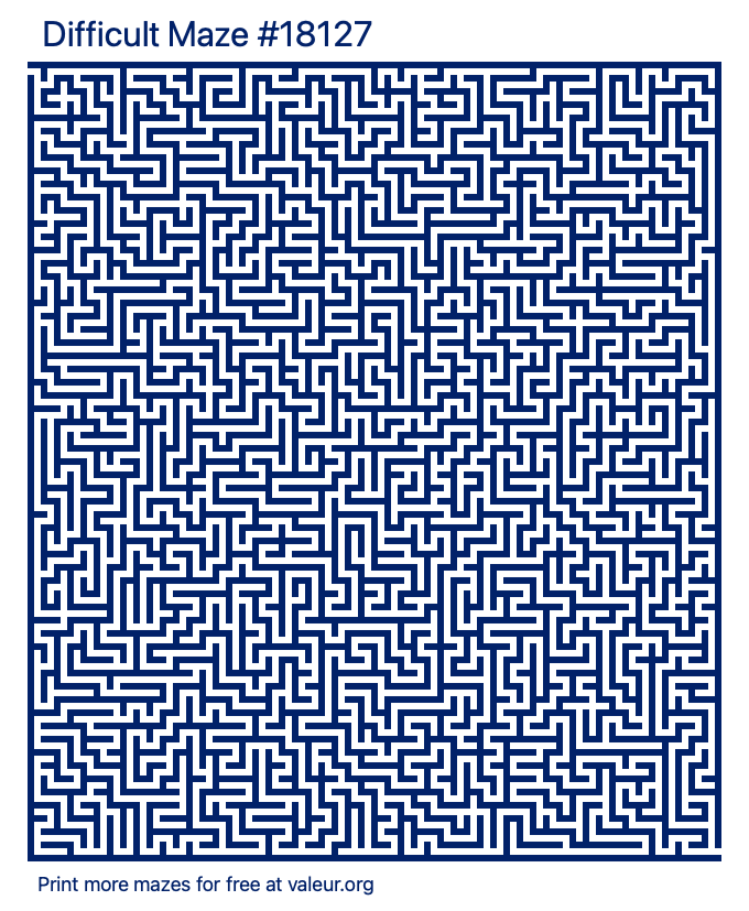 Free Printable Difficult Maze number 18127