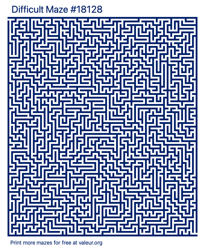 Free Printable Difficult Maze number 18128