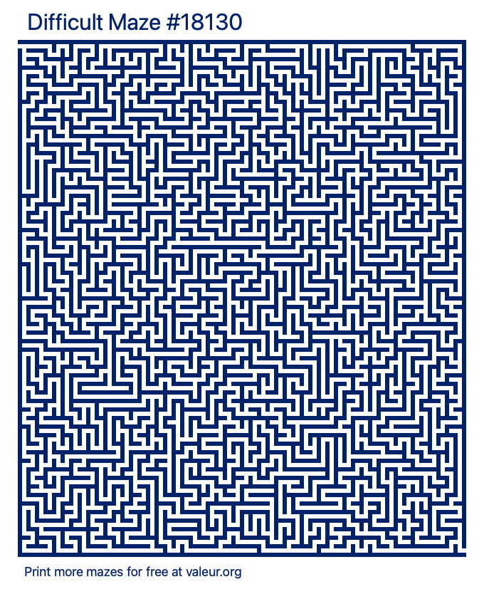 Free Printable Difficult Maze number 18130