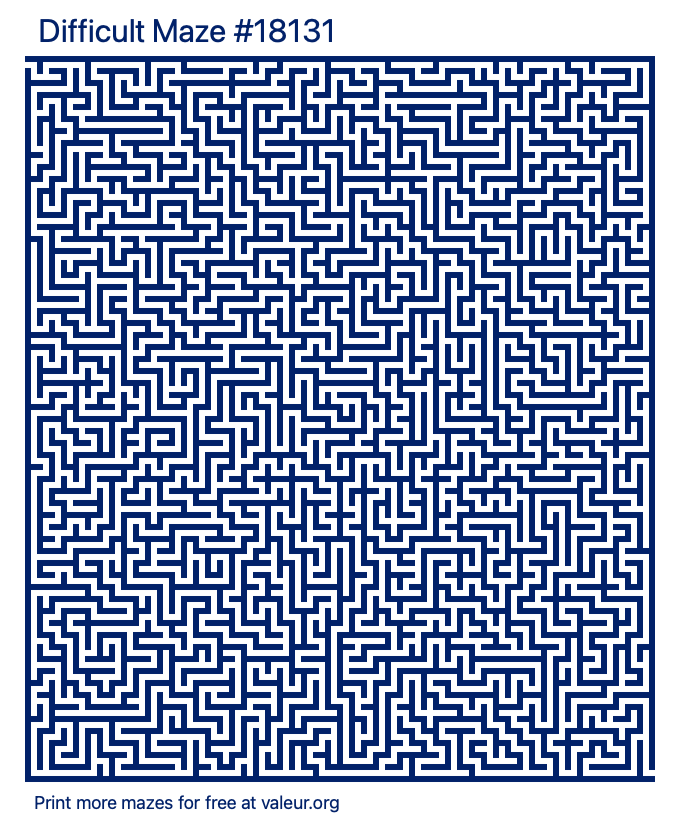 Free Printable Difficult Maze number 18131