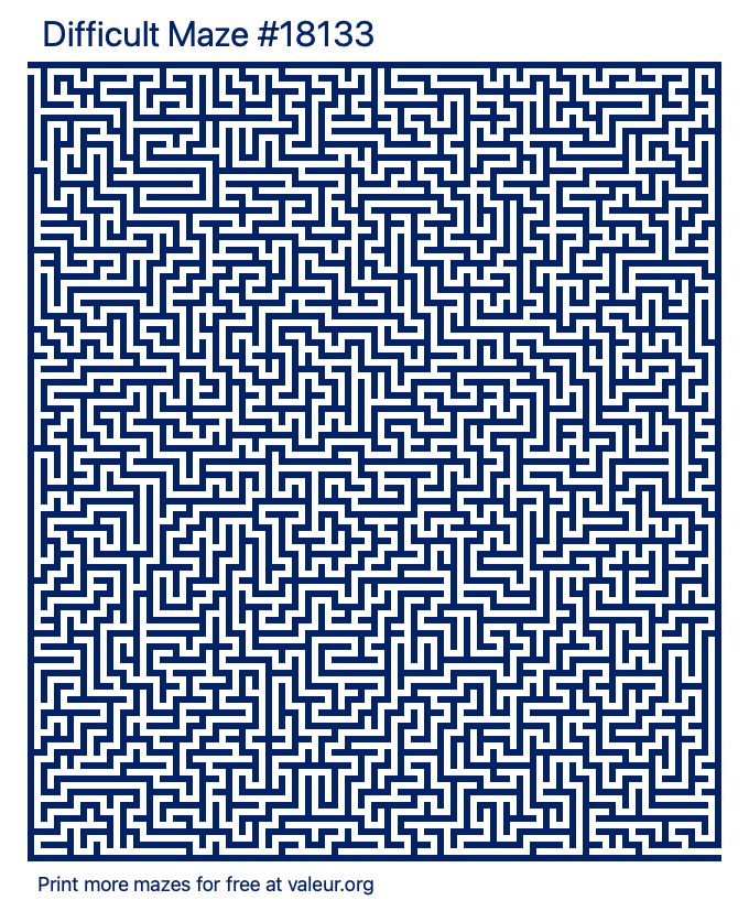 Free Printable Difficult Maze number 18133