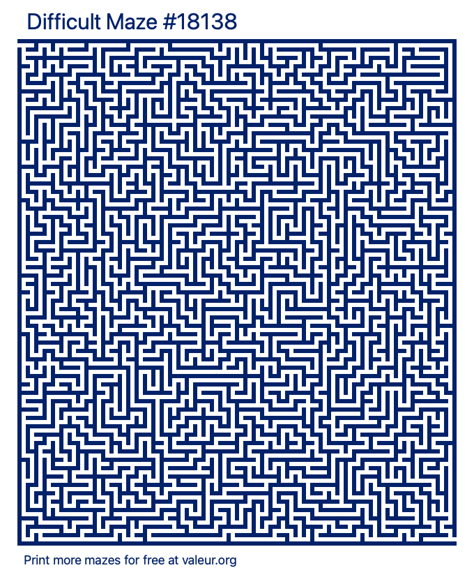 Free Printable Difficult Maze number 18138