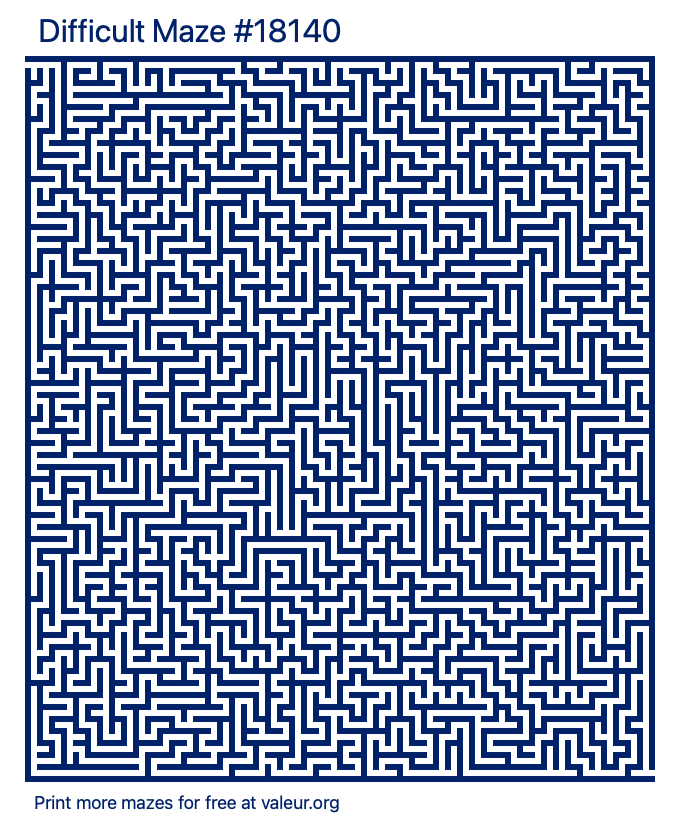 Free Printable Difficult Maze number 18140