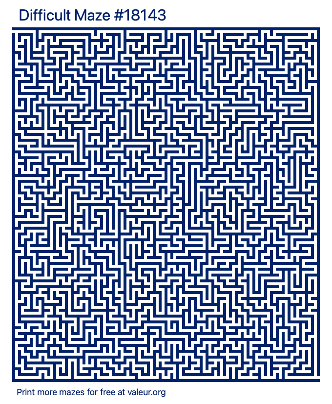 Free Printable Difficult Maze number 18143