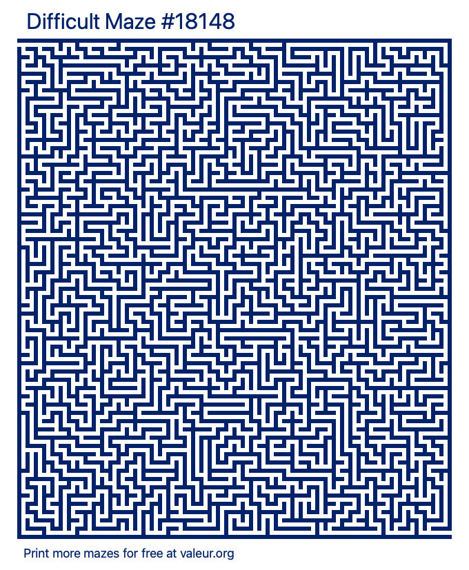 Free Printable Difficult Maze number 18148