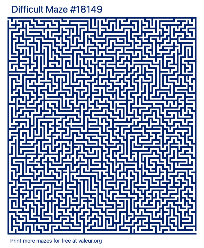 Free Printable Difficult Maze number 18149