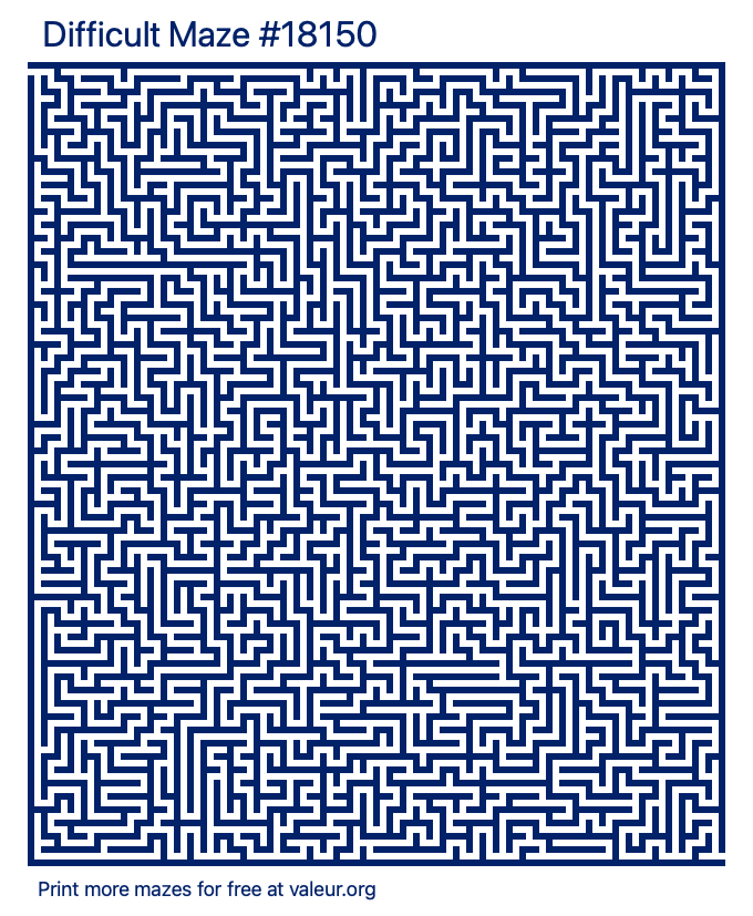 Free Printable Difficult Maze number 18150