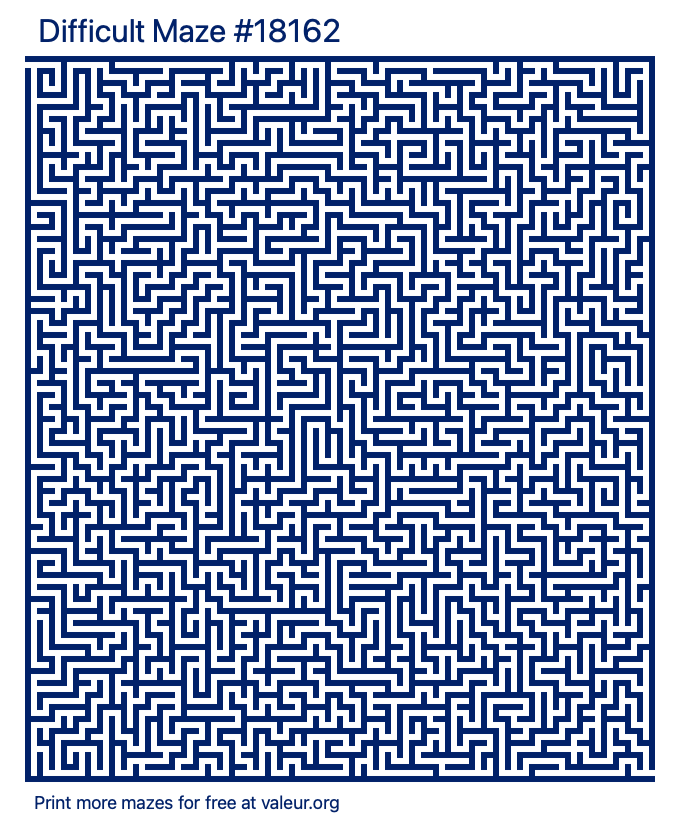 Free Printable Difficult Maze number 18162