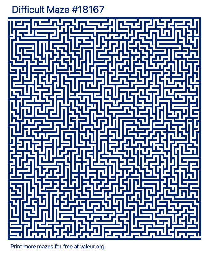 Free Printable Difficult Maze number 18167