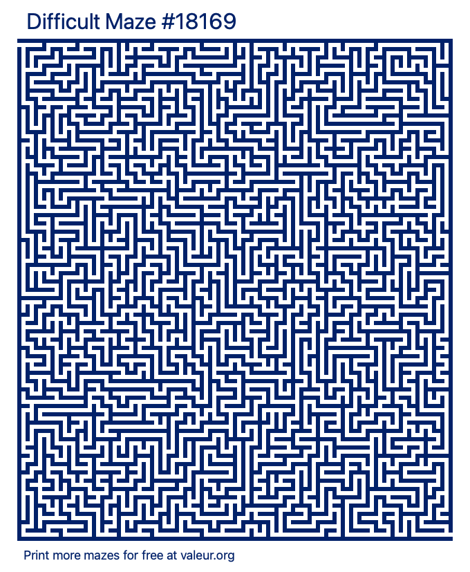 Free Printable Difficult Maze number 18169