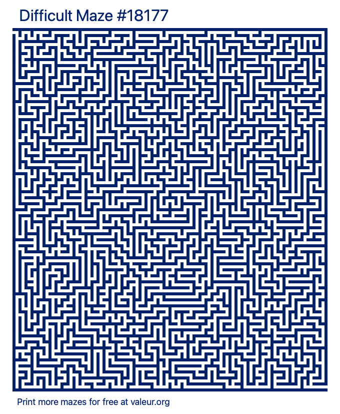 Free Printable Difficult Maze number 18177