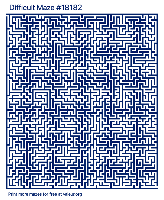 Free Printable Difficult Maze number 18182