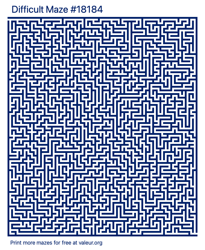 Free Printable Difficult Maze number 18184