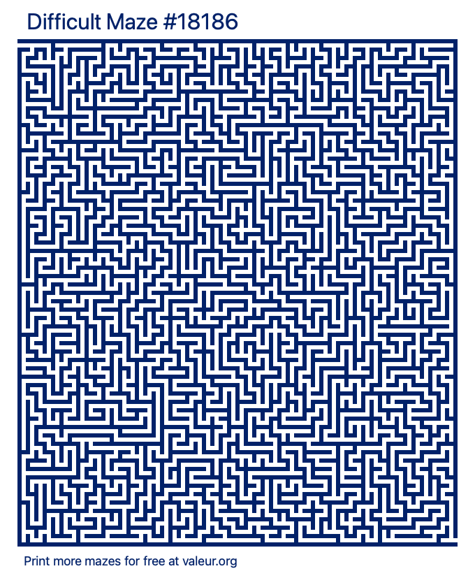 Free Printable Difficult Maze number 18186