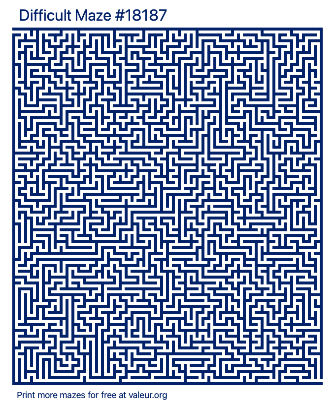 Free Printable Difficult Maze number 18187