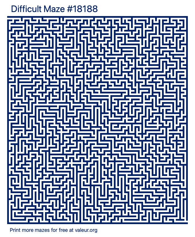 Free Printable Difficult Maze number 18188