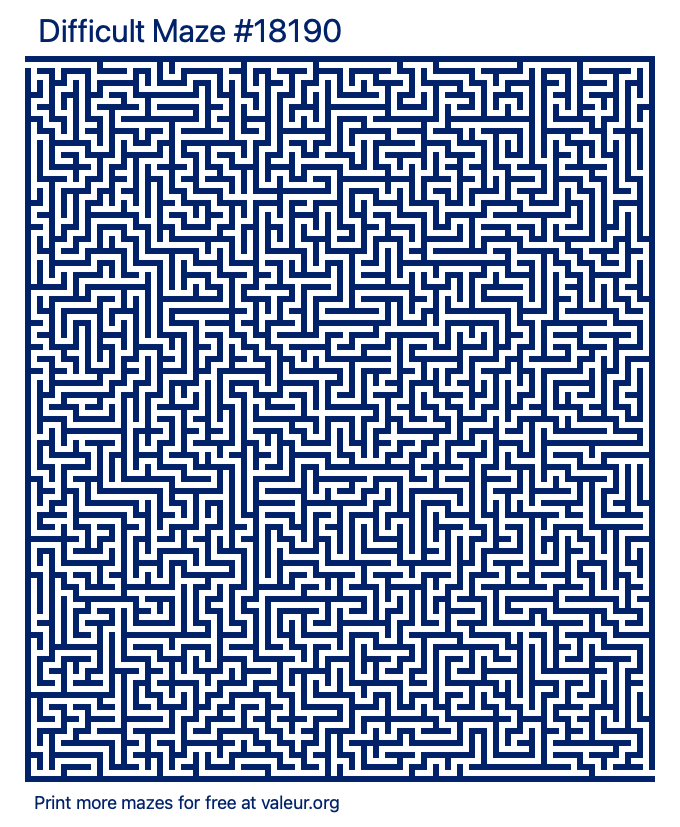 Free Printable Difficult Maze number 18190