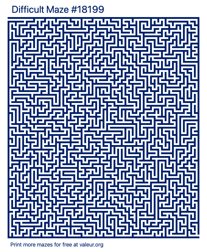 Free Printable Difficult Maze number 18199