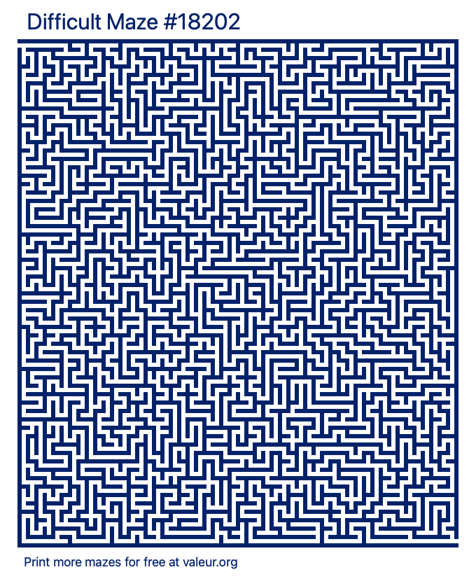 Free Printable Difficult Maze number 18202