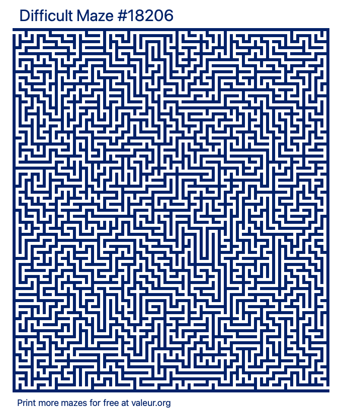 Free Printable Difficult Maze number 18206