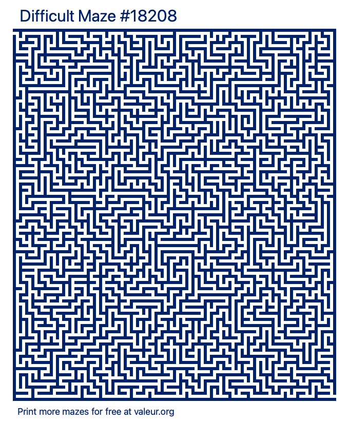 Free Printable Difficult Maze number 18208