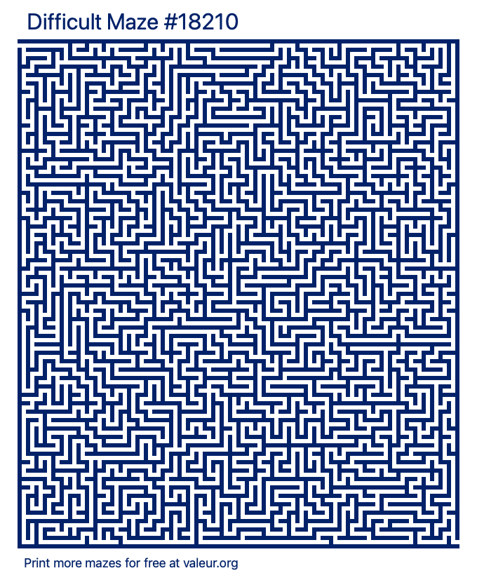 Free Printable Difficult Maze number 18210