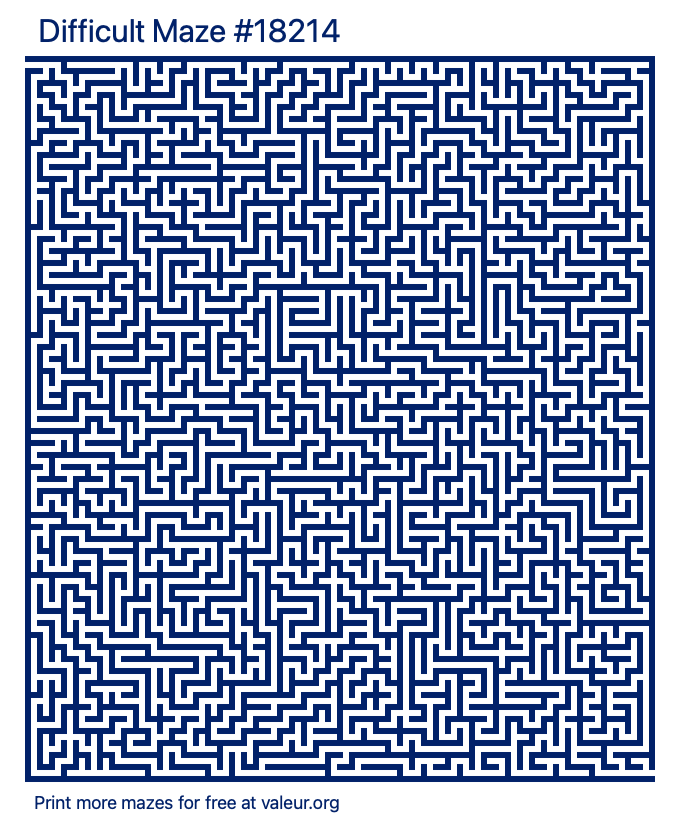 Free Printable Difficult Maze number 18214