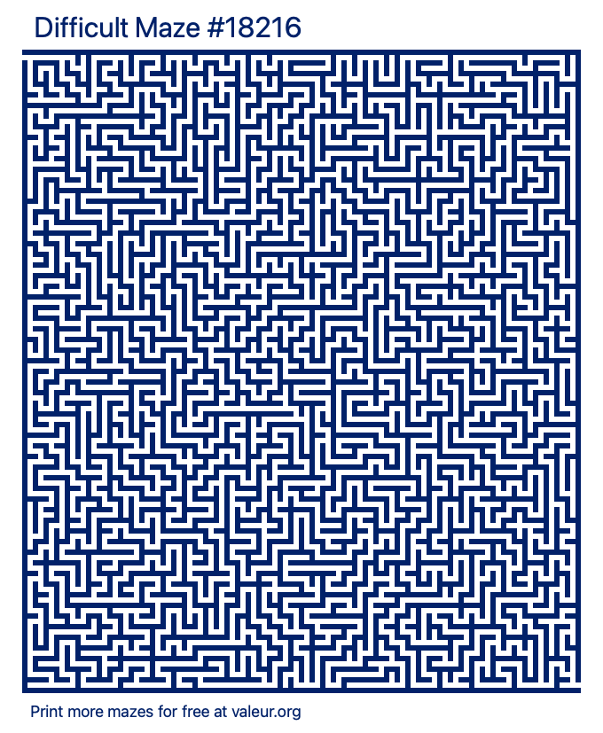 Free Printable Difficult Maze number 18216