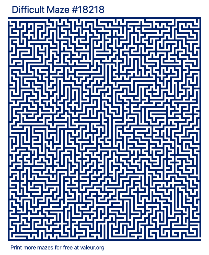 Free Printable Difficult Maze number 18218