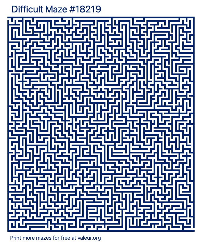 Free Printable Difficult Maze number 18219