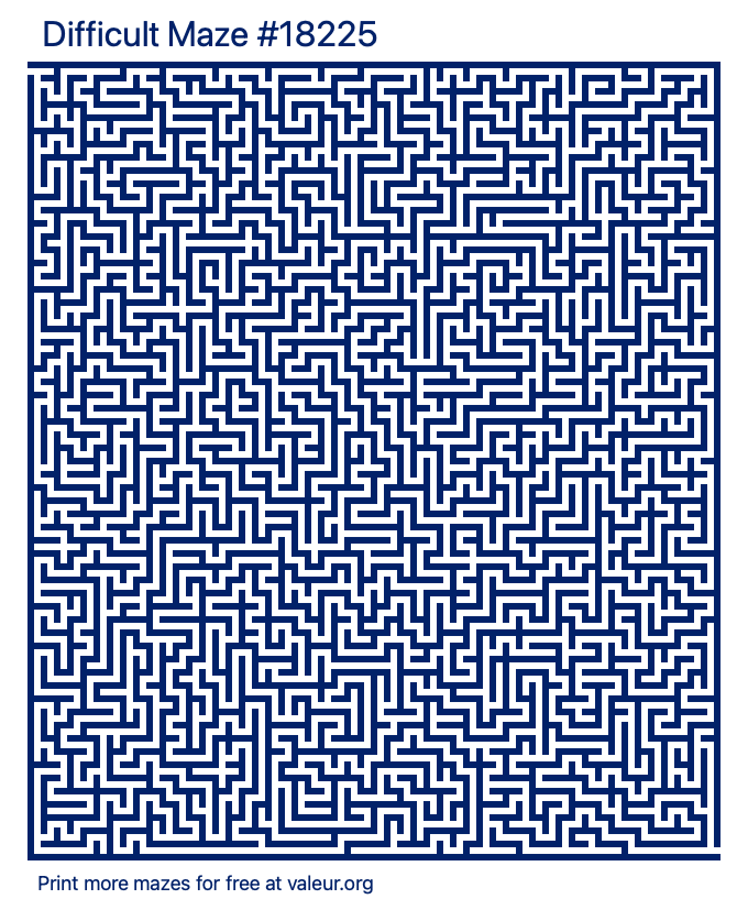 Free Printable Difficult Maze number 18225