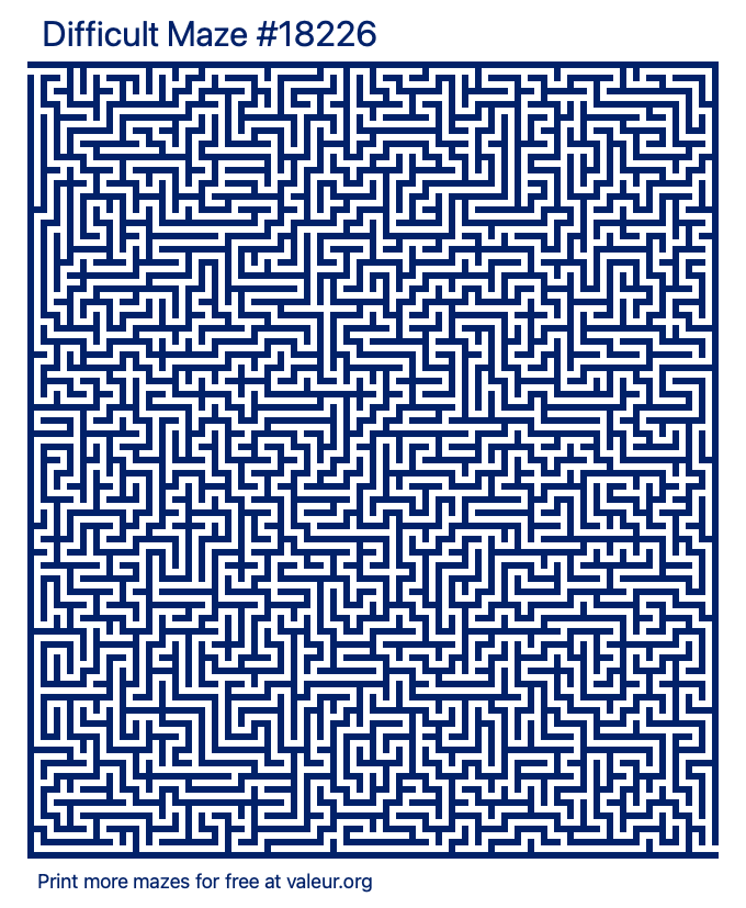 Free Printable Difficult Maze number 18226