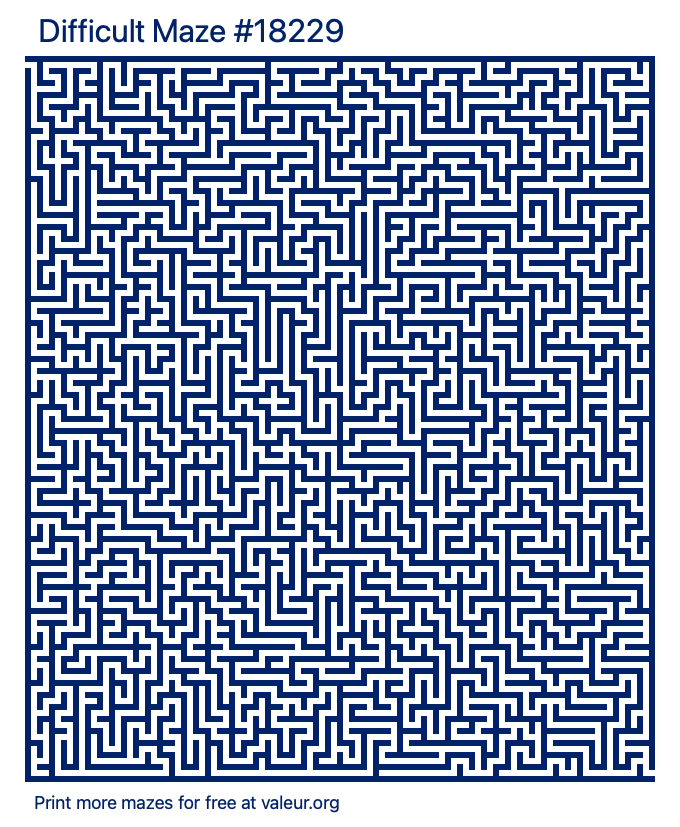 Free Printable Difficult Maze number 18229