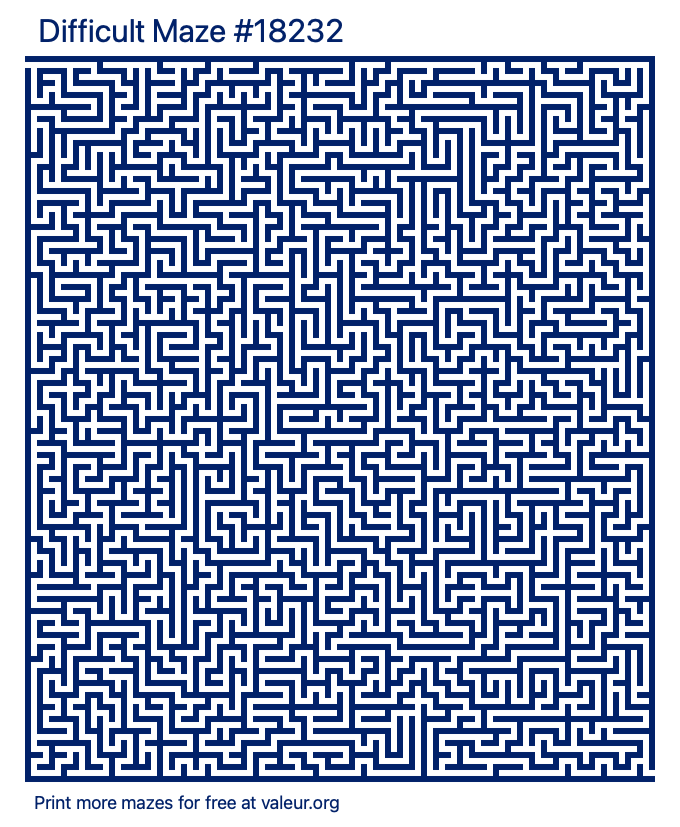 Free Printable Difficult Maze number 18232
