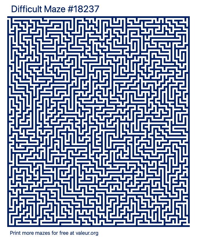 Free Printable Difficult Maze number 18237