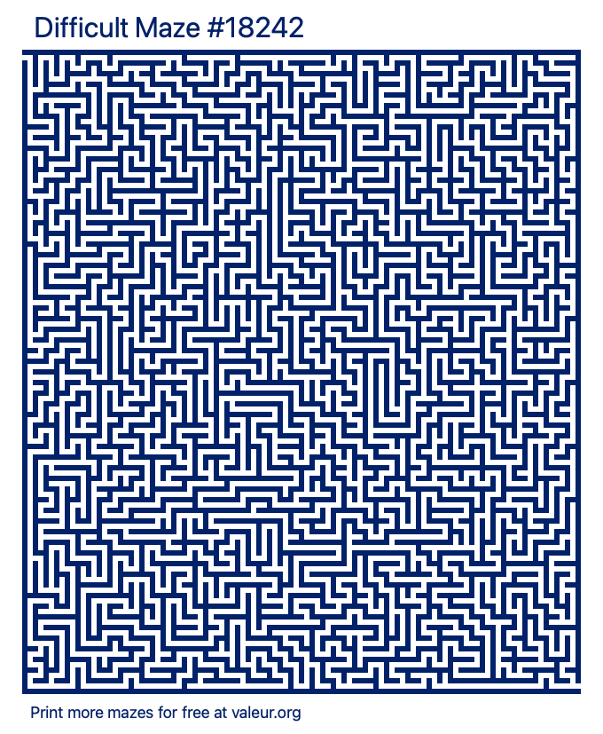 Free Printable Difficult Maze number 18242