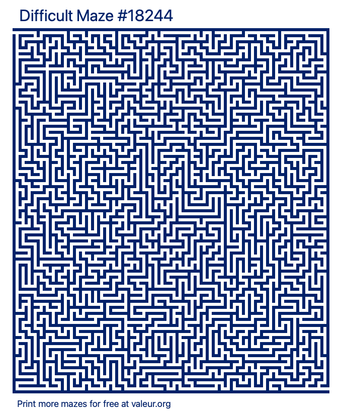 Free Printable Difficult Maze number 18244