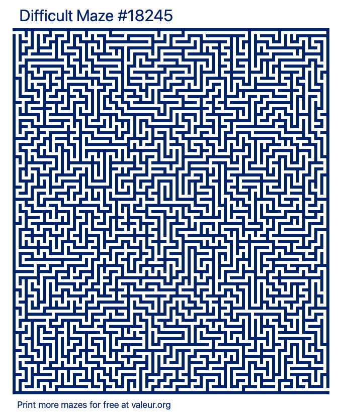 Free Printable Difficult Maze number 18245